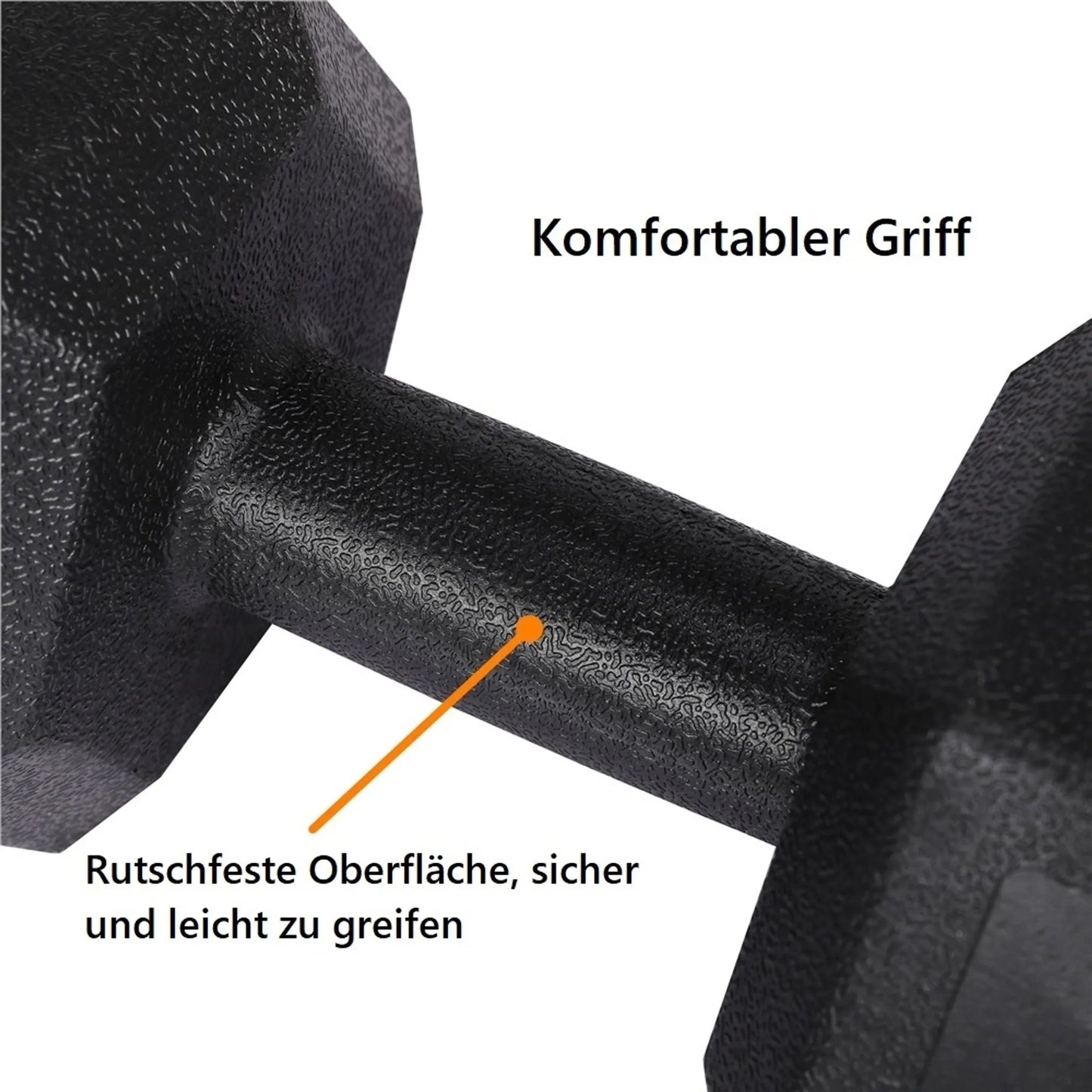 Yaheetech Dumbbells Set Van 2 x 8 kg – 33,5 x 17 x 15 cm – Voorzien Van Zeshoekige Kop En Anti-Roll Ontwerp En Kunststof Coating – Voor Krachttraining En Thuisgym – Zwart Kunststof En Beton