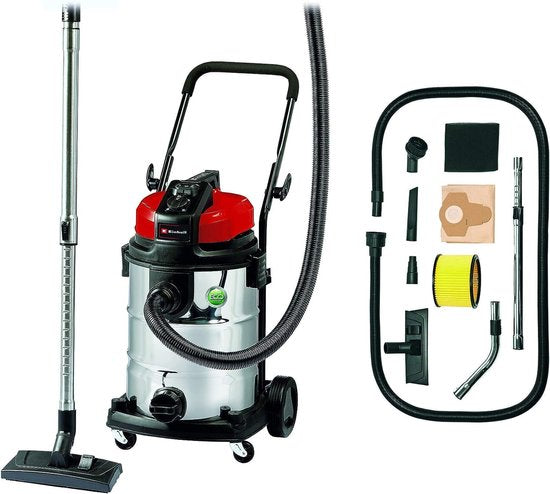 Einhell Elektrische Nat-/Droogzuiger TE-VC 2230 SA - 1150 W - 220 mbar - 30 L - ECO-technologie - Luchttekortregelaar - Incl. Combimondstuk tapijt / gladde vloer - 3 m slang - Telescopische buis