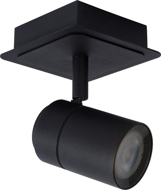 Lucide LENNERT - Plafondspot (Plafondlamp) Badkamer - LED Dimbaar - GU10 - 1x5W 3000K - IP44 - Zwart