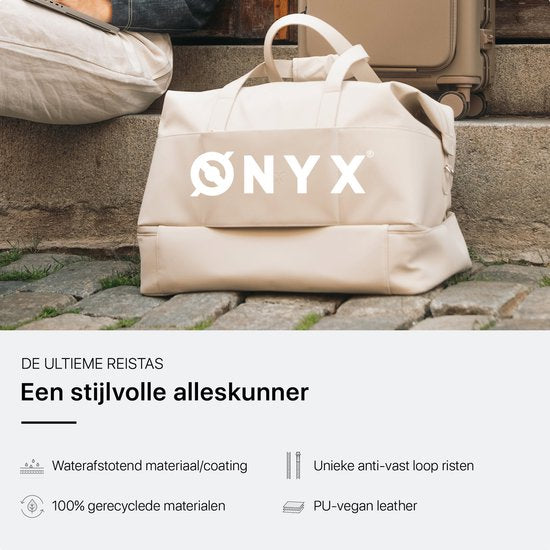 ONYX The Weekender Reistas voor Dames en Heren - 50L Weekendtas - Duffel Bag Handbagage - Ivory White