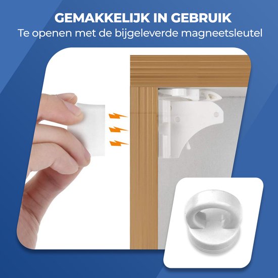 Roegaarden Kinderslot Kastjes - Kastbeveiliging Voor Kinderen - Kinderslot magneet - 4 stuks