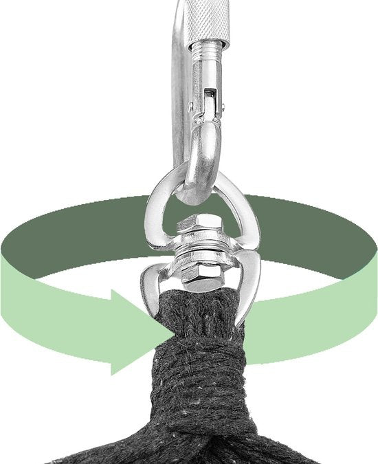 Detex Hangstoel Bohemian – Incl. Fleshouder 2 Kussens XL - Crème