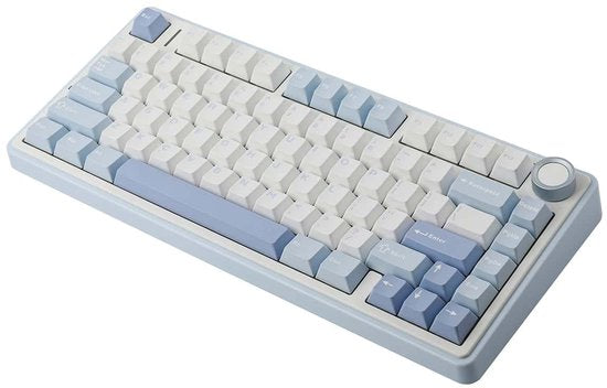 EPOMAKER F75 Sea Salt Blue LEOBOG Greywood V3 Switch RGB Draadloos Hotswap Mechanisch Gaming Toetsenbord