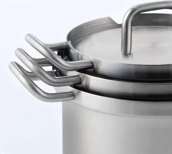 BK Q-linair Master steelpan 16 cm met deksel