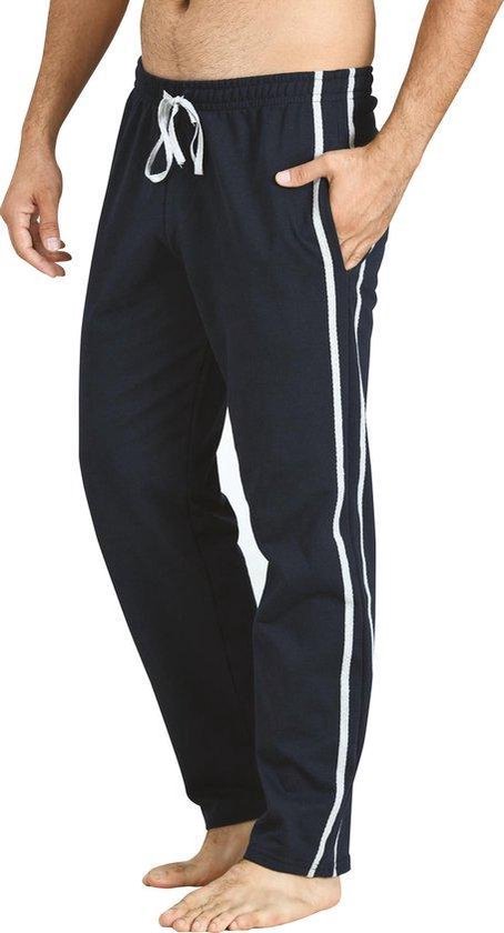 Pierre Calvini - Joggingbroek Heren - 2 Pack - Navy Antraciet - M - Pyjama Heren - Joggingbroek Heren Rechte Pijp - Trainingsbroek Heren - Huispak Heren