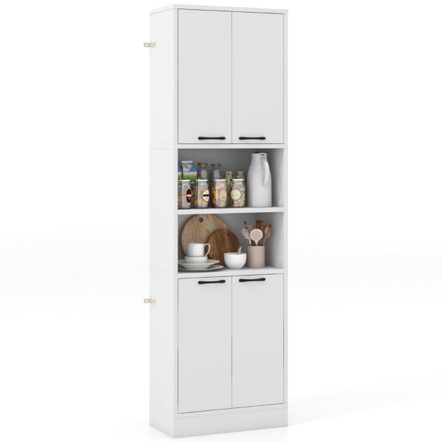 Coast Keukenkast - MDF & Hout - 56 x 30 x 190 cm - Wit