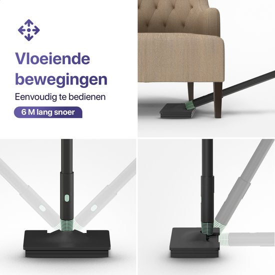 LUMAN 16 in 1 Stoomreiniger Én Handstoomreiniger V3 - Tapijtreiniger - Vlekkenreiniger - Vloerreiniger - Met 16 Opzetstukken en 3 Microvezeldoeken - Groen