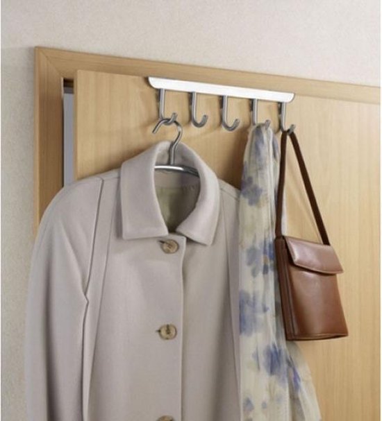 Deurgarderobe Wenko 9x36cm RVS