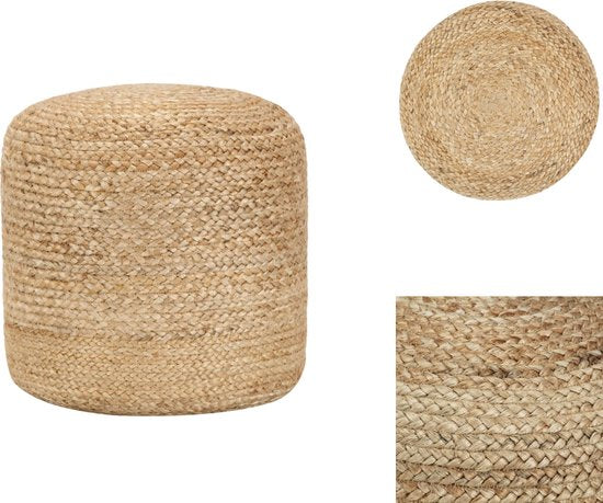 vidaXL - Poef - handgemaakt - 40x45 - cm - jute