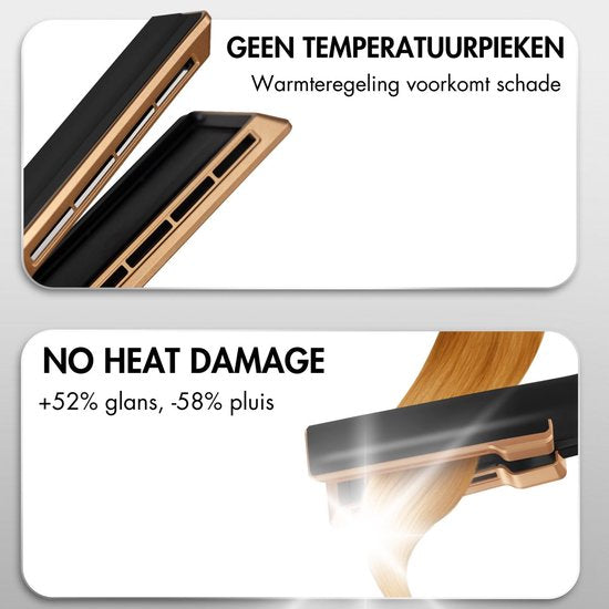 Sansbeauté® Sanstraight Stijltang Wet-to-Dry met Reisetui - 2 in 1 - Haardroger & Stijltangen - Coldshot - 80℃ t/m 140℃ - Hair Straigthener - Haartang - Haar stijltang - Lisseur Cheveux - Alternatief Stoomstijltang