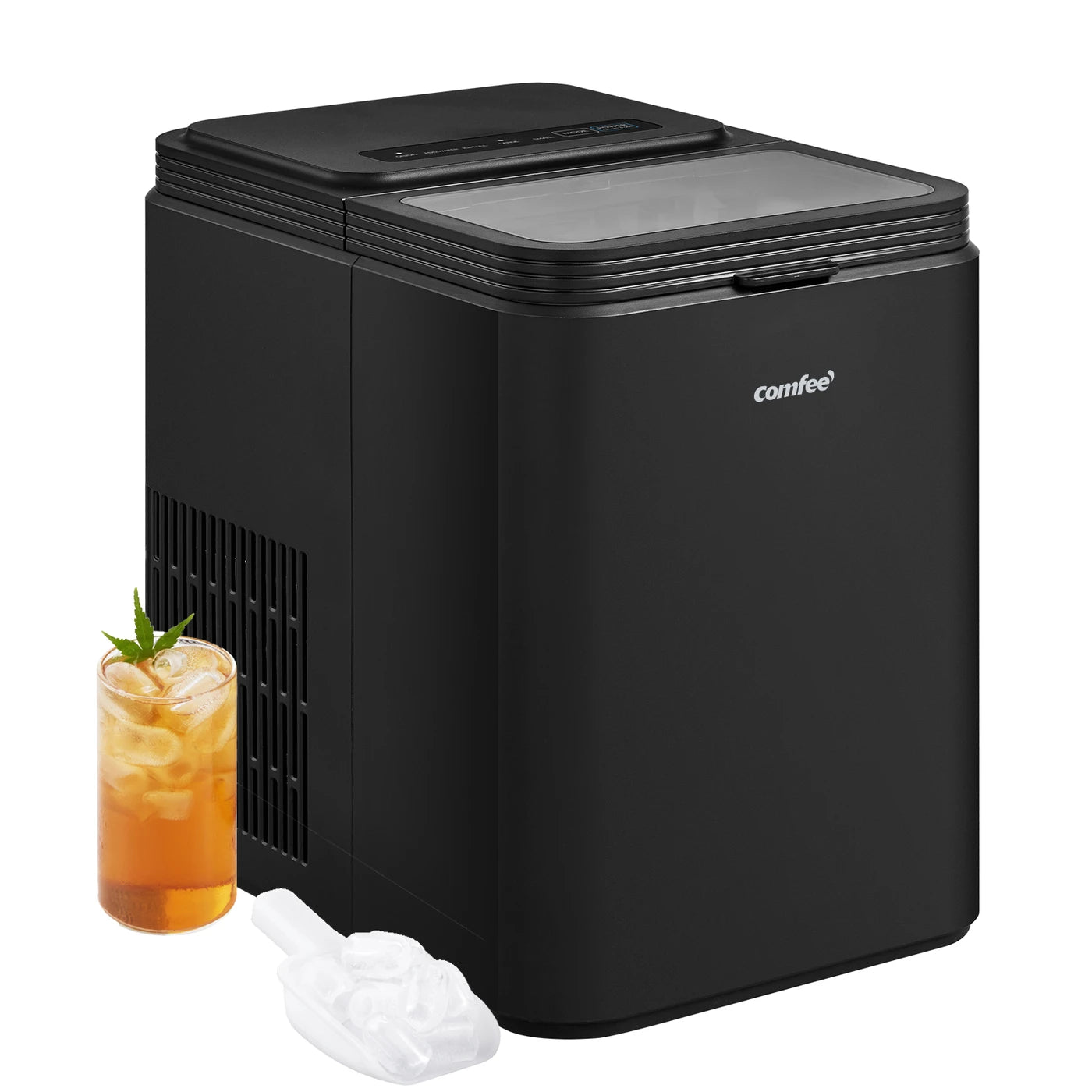 Comfee IJsblokjesmachine RCI12BL1EU - 12 kg ijs per dag - Zelfreinigend - 29,5 x 21,3 x 29,5 cm - Zwart
