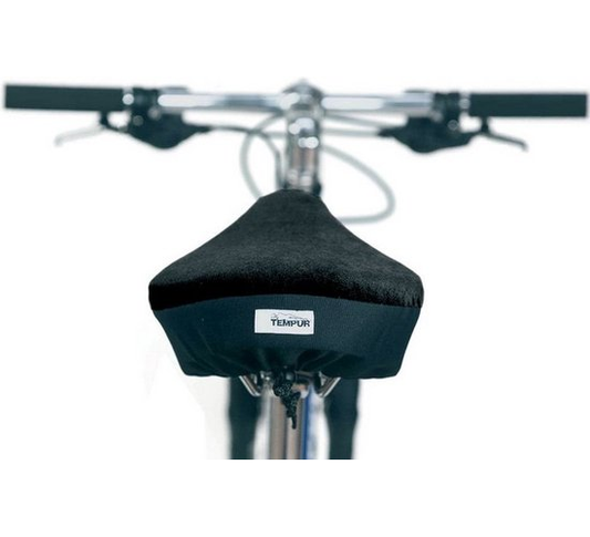 TEMPUR - Fietszadeldekje - Large - 33.5 x 33 x 3 cm - Zwart & Traagschuim - Drukverlagend & Comfortabel - Fiets en Hometrainer - Optimaal rijcomfort tijdens lange ritten