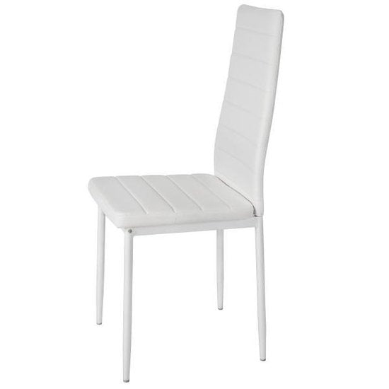 tectake® - 4 stuks eetkamerstoel , wit , eetkamerstoelen 401845