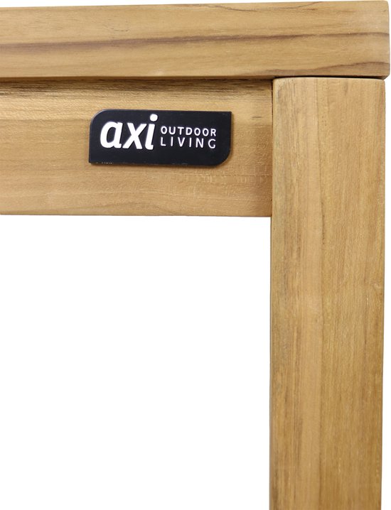 AXI August Teak Bijzettafel Bruin – Houten tuintafeltje – Vierkant - 50 x 50 x 45 cm - 100% Teak – Voor tuin, terras en balkon