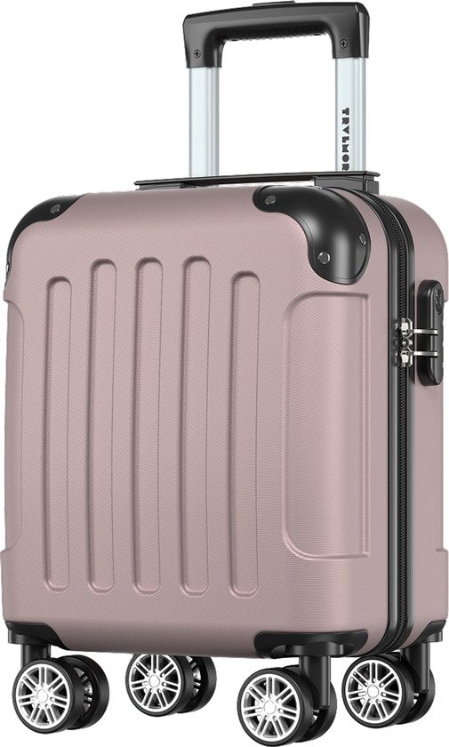 TRVLMORE Handbagagekoffer - 40x30x20 cm - 24L - Roségoud - Cijferslot - 4 Wielen