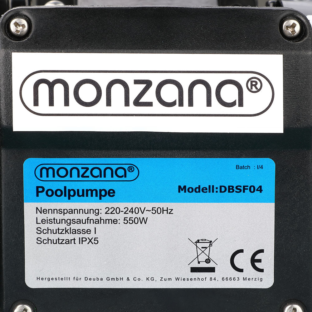 Monzana Zandfiltersysteem - 11m³ Voorfilter 7-weg 11.000 l/u - Blauw
