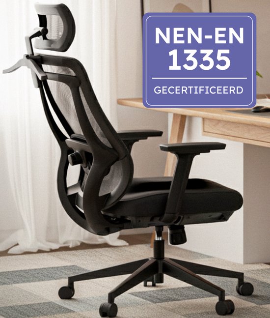 Roveo Ergonomische Bureaustoel - Office Gaming Chair - Volwassenen Game Stoel - Gamestoel - Zwart