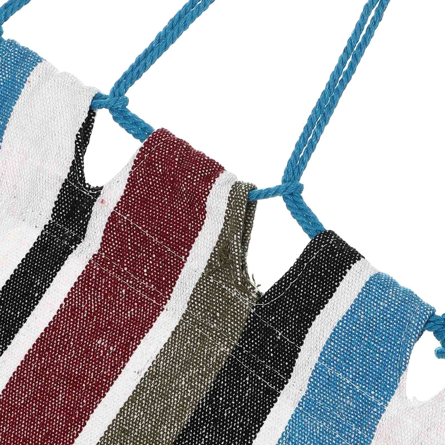 Detex Hangmat met Franjes - 320x150cm – Belastbaar tot 300kg - Blauw
