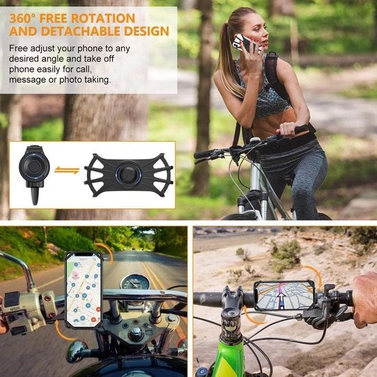 Garpex® Telefoonhouder Fiets - Telefoonhouder Motor - Smartphonehouder Fiets - Mountainbike - Motor - Universele Telefoonhouder