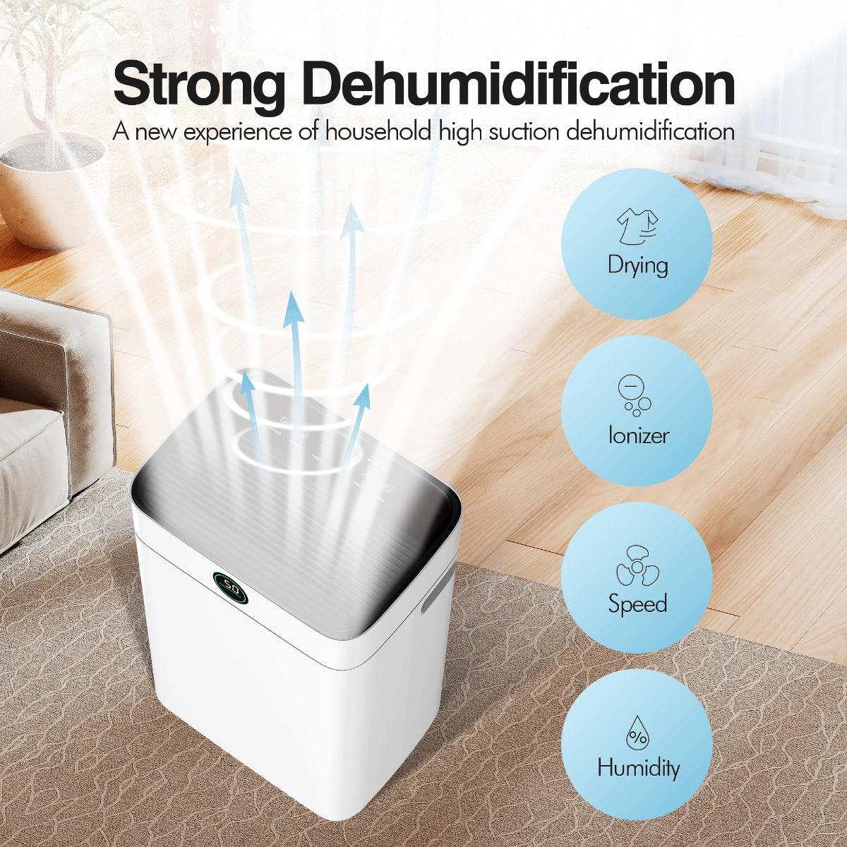 HUMSURE luchtontvochtiger - 20 l/dag - 2,8 liter tank