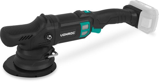 VONROC PRO Polijstmachine 20V - Ø 150mm - Borstelloze motor - Zachte start elektronica - Incl. Steunschijf - Excl. Accu en snellader