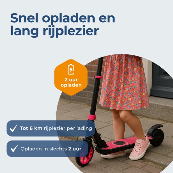 Denver elektrische step voor kinderen - 10km/u - Kinderstep - LED Verlichting - 6km Bereik - SCK5500RO