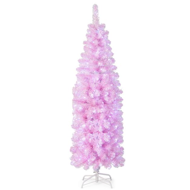 Coastway Verlichte Kunstkerstboom met 475 Takpunten - 250 Witte LED Verlichting - 180x55cm