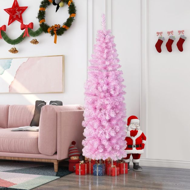 Coastway Verlichte Kunstkerstboom met 475 Takpunten - 250 Witte LED Verlichting - 180x55cm