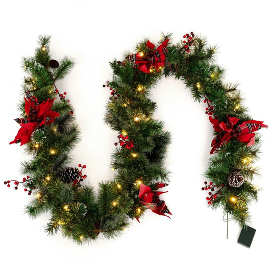 Coast Kerstslinger met Verlichting 270 cm – Warmwit – Groen Rood – Binnen en Buiten
