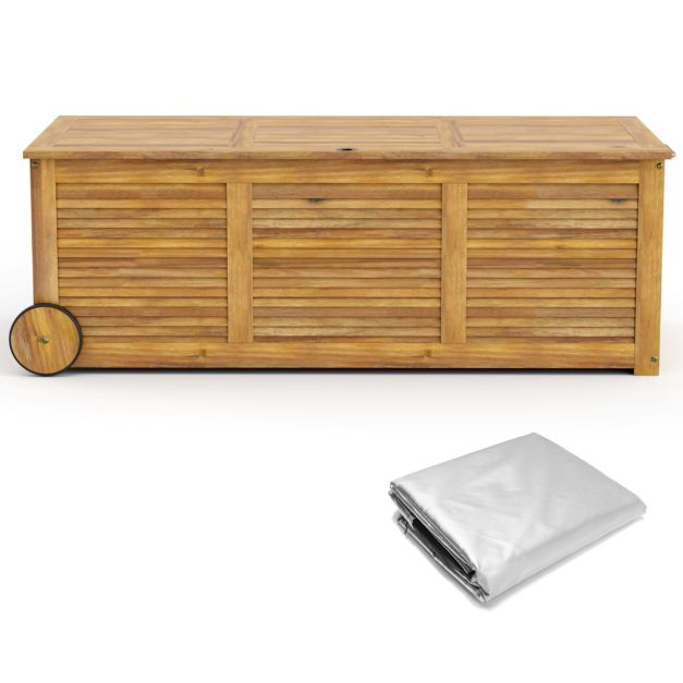 Coast Kussenbox – Waterbestendig – 182 liter – Acaciahout – 127 x 50 x 45 cm – Bruin
