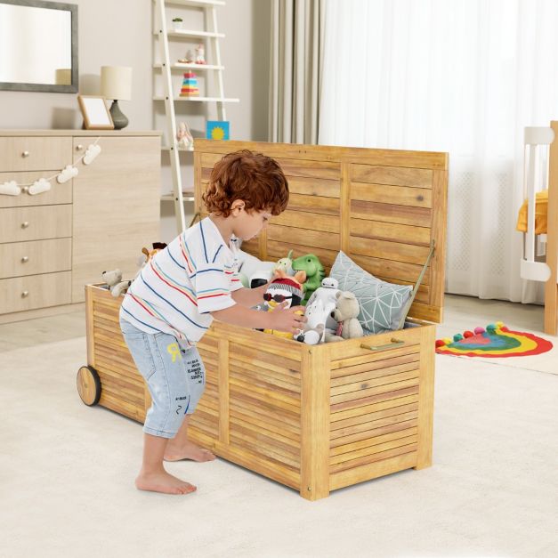 Coast Kussenbox – Waterbestendig – 182 liter – Acaciahout – 127 x 50 x 45 cm – Bruin