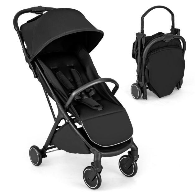 Coast Lichtgewicht Kinderwagen 97x49x103 cm – Zwart – Compact en Inklapbaar met Eén Hand – Reis Peuterwagen