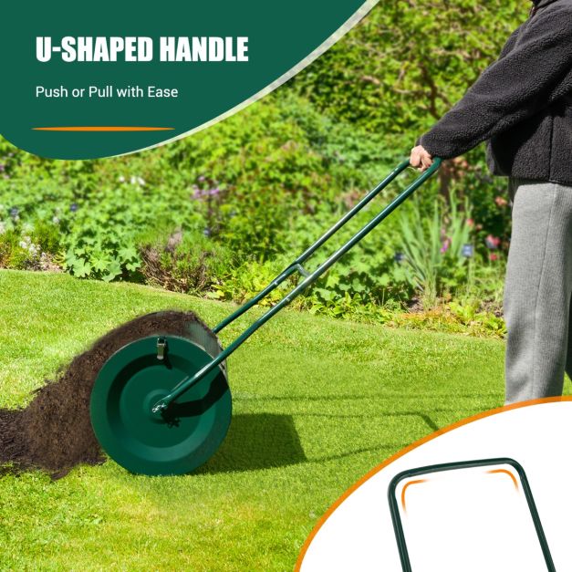 Coast Compoststrooier - Duwmodel - 61 cm werkbreedte - Metaal - Groen