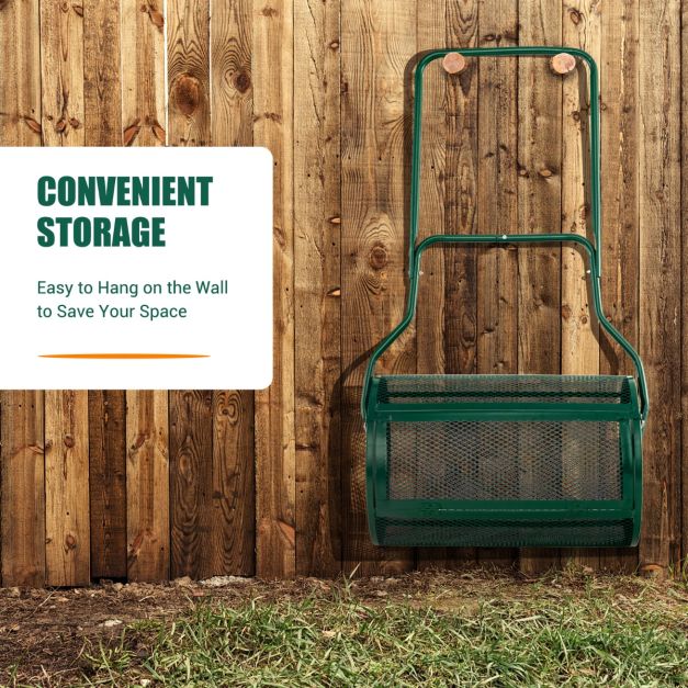 Coast Compoststrooier - Duwmodel - 61 cm werkbreedte - Metaal - Groen