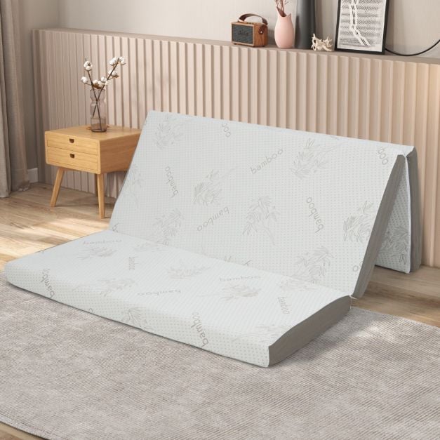 Coast Opvouwbaar matras van koel gel-traagschuim met bamboehoes en mesh-randstof