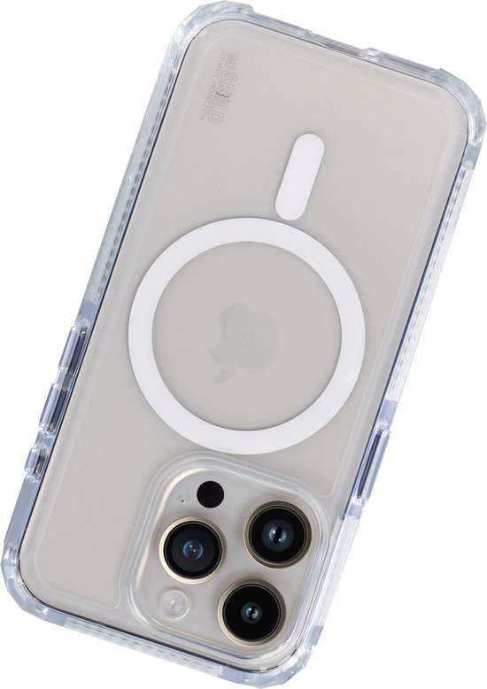 SoSkild Hoesje iPhone 15 Pro MagSafe - Defend Heavy Impact Case - Doorzichtig Magnetisch Magsafe Hoesje - Transparant