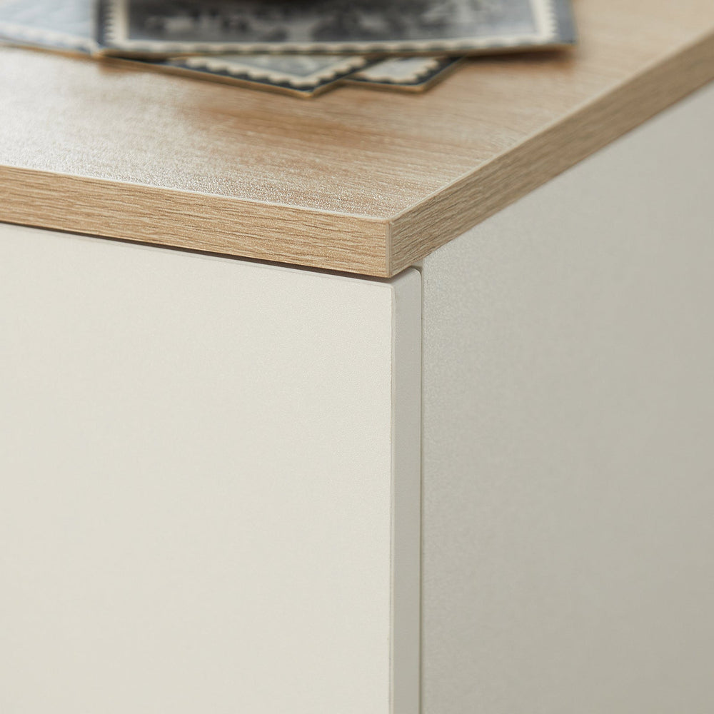 SoBuy Nachtkastje – 1 Lade & Open Ruimte – Wit – 20x35x60 cm