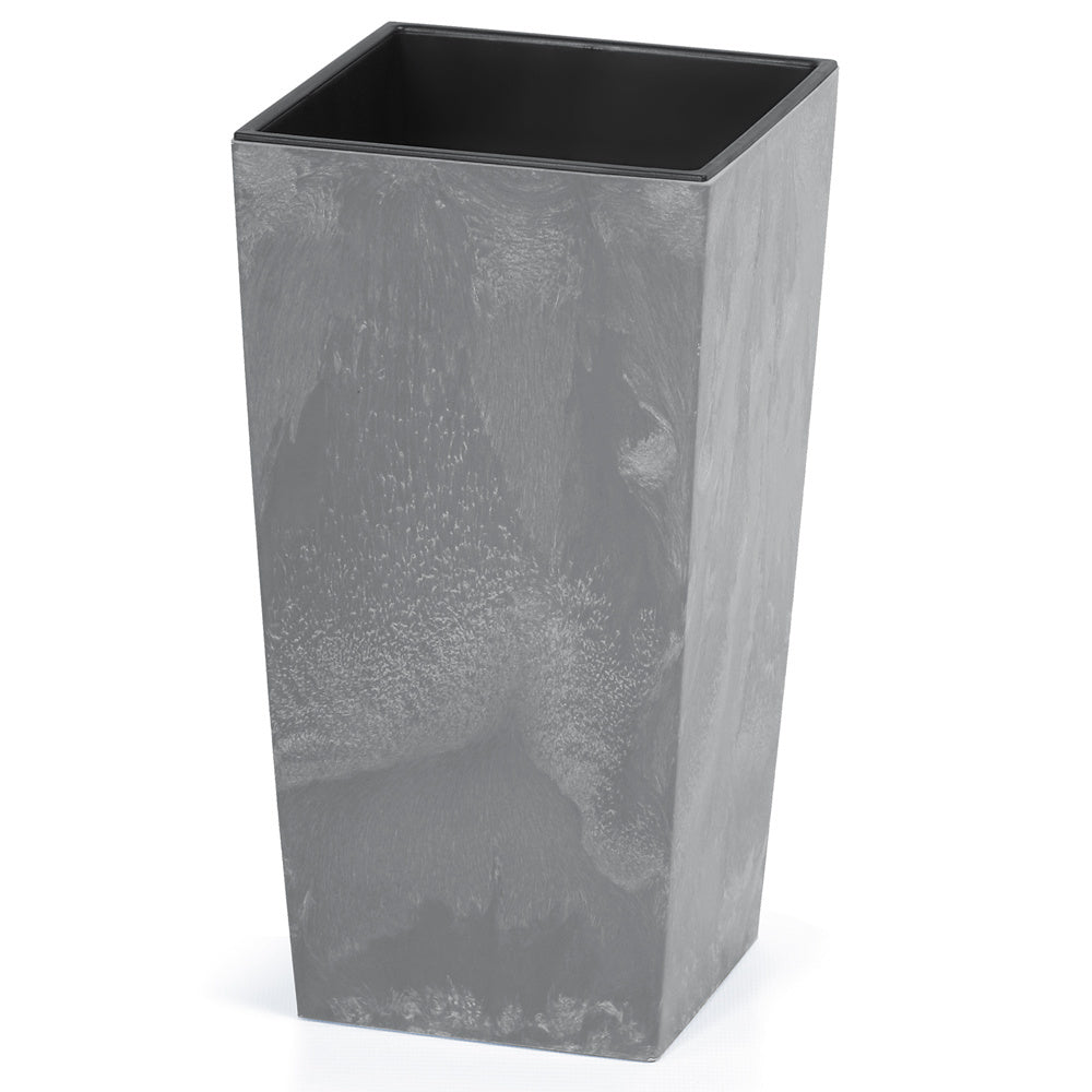 Prosperplast Bloempot Beton Design 91L Antraciet, 40 x 40 x 75 cm