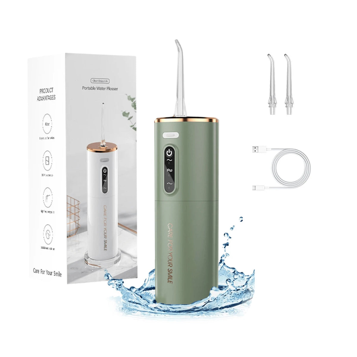 Rushi R-B31 elektrische monddouche - 280 ml - groen