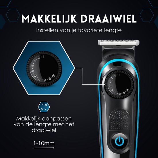 5-in-1 Baardtrimmer Mannen - 5 Verwisselbare Opzetstukken - Trimmer Baard en Lichaam - Bodygroomer - Neus en Oortrimmer