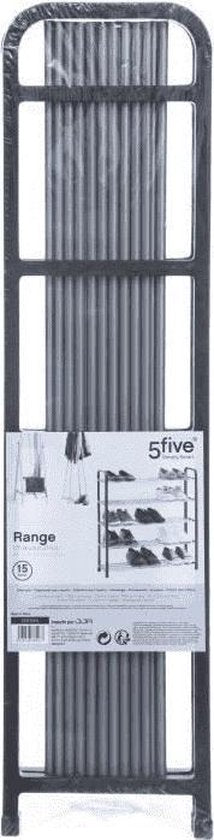 Opbergrek schoenen 76x20x71 cm- Zwart