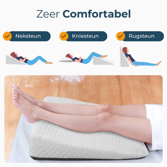 Wigkussen Orthopedisch - Betere slaaphouding en extra ondersteuning - Rugkussen voor in bed - Matraswig - Voor Baby & Volwassenen - Alyze