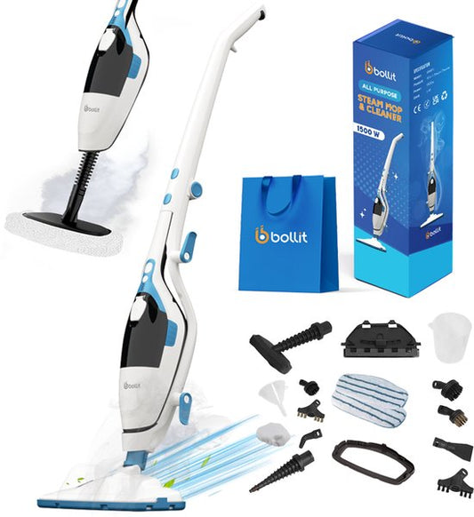 BOLLIT 16 in 1 Stoomreiniger 1500W - Vlekkenreiniger - Stoomdweil