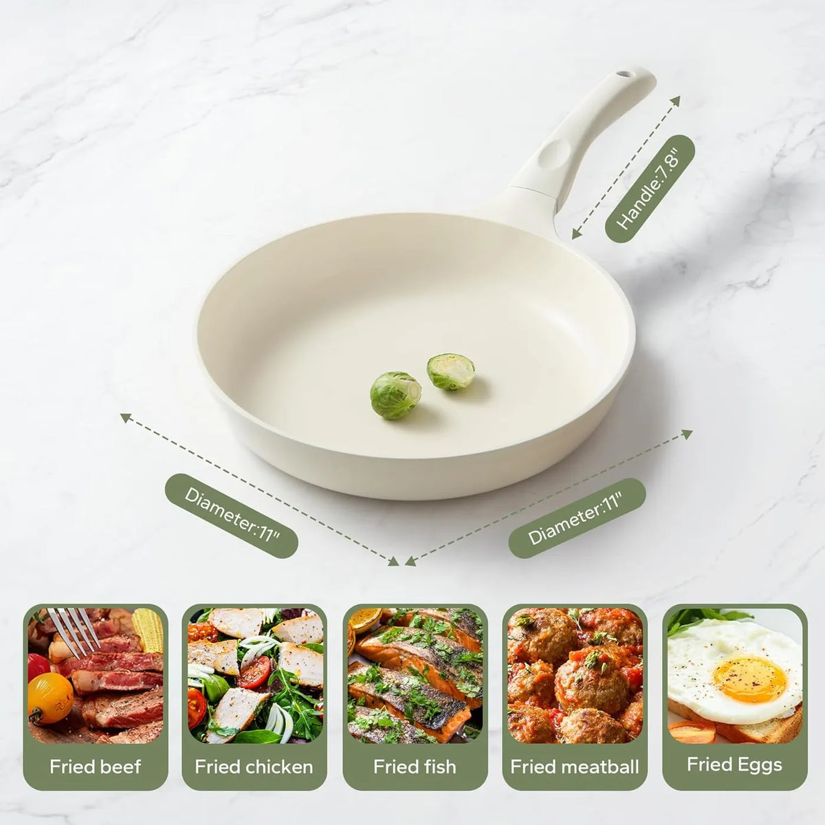 RedChef Starlight Keramische Koekenpan - 28 cm - Anti-Aanbak