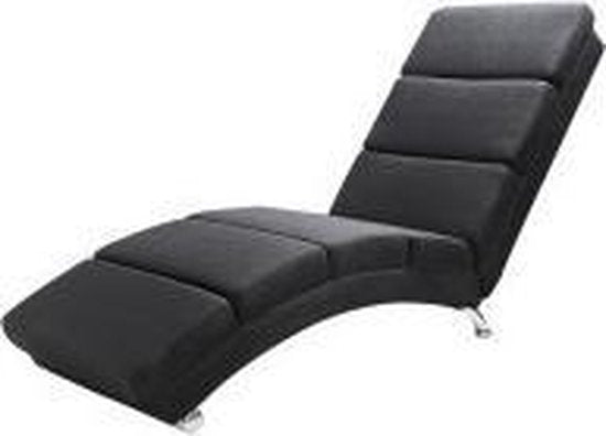 Casaria Relaxfauteuil London - Ligstoel Lounge Verchroomd - Antraciet