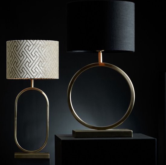 Light & Living Cilinder lampenkap Livigno - Zwart - Ø40x30cm - Modern