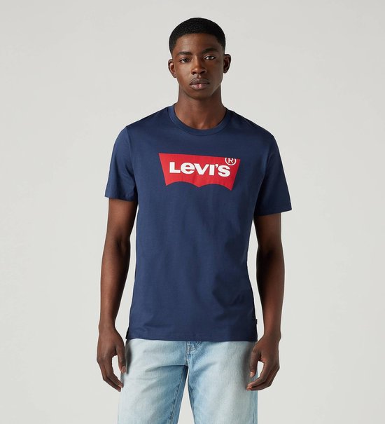 Levi's T-Shirt Graphic Logo Donkerblauw (navy) - Maat L - Heren - Casual T-shirts