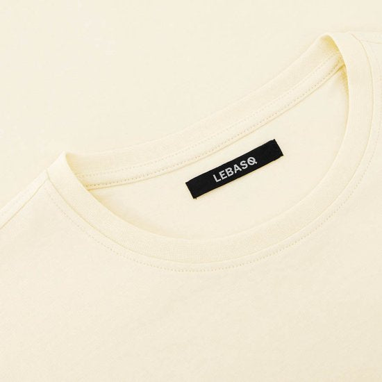 LEBASQ - The Baker - T-shirt - Met korte mouw - Gebroken wit - M - Biologisch katoen