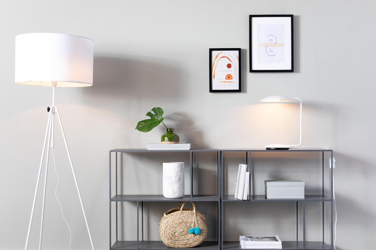 Zuiver Pixie Ijzere Bureaulamp - Wit - Snoerlengte 1.60 m - 230 V - 3W - 30x25x38.50