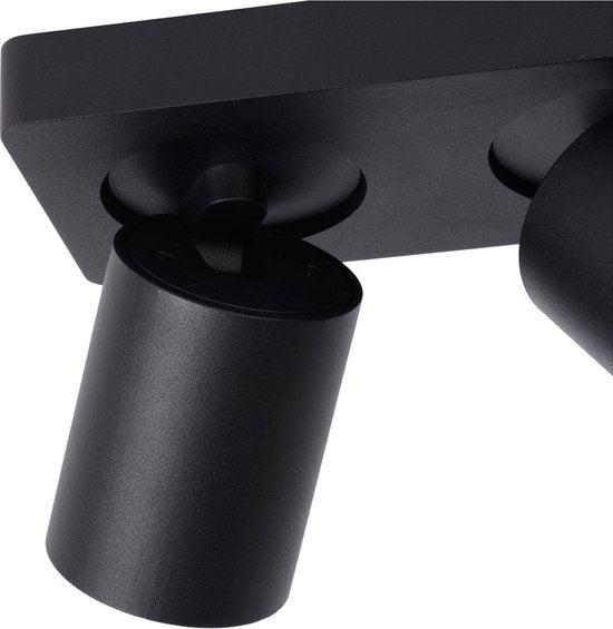 Lucide NIGEL - Plafondspot (Plafondlamp) - LED Dim to warm - GU10 - 2x5W 2200K/3000K - Zwart